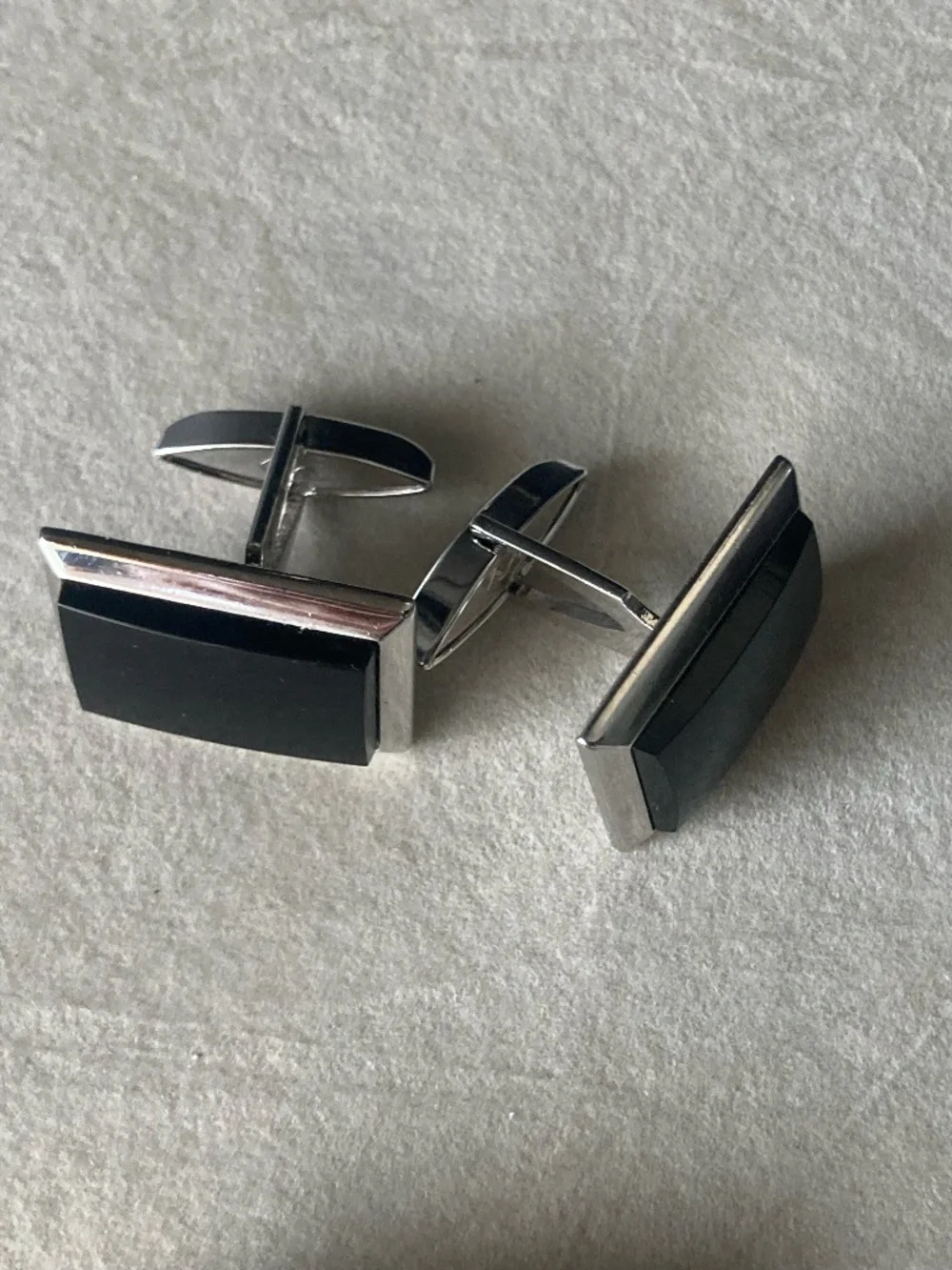 Vintage Black Tie Cufflinks & Stud Set – Black Onyx Style Formal Dress Set